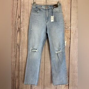 Express Womens Raw hem Curvy mom distressed jeans size 6